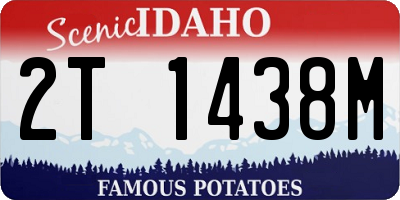 ID license plate 2T1438M