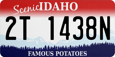 ID license plate 2T1438N