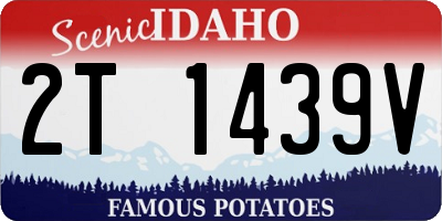 ID license plate 2T1439V
