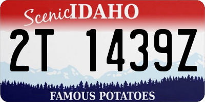 ID license plate 2T1439Z