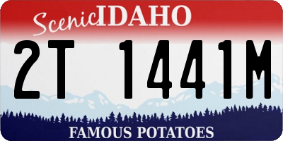 ID license plate 2T1441M