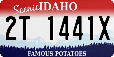 ID license plate 2T1441X
