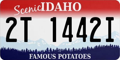 ID license plate 2T1442I