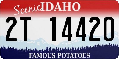 ID license plate 2T1442O