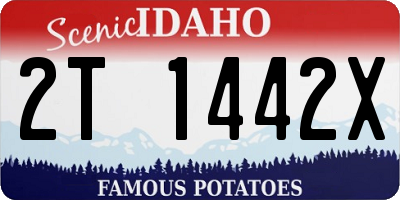 ID license plate 2T1442X