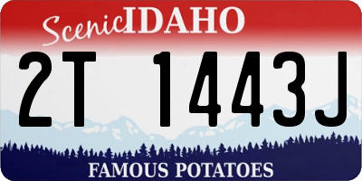ID license plate 2T1443J