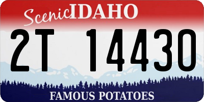 ID license plate 2T1443O