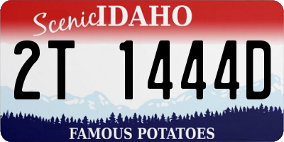 ID license plate 2T1444D