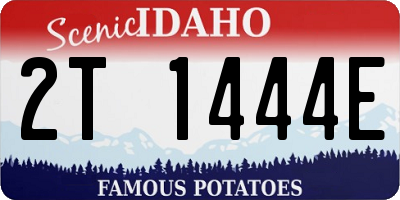 ID license plate 2T1444E