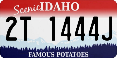 ID license plate 2T1444J