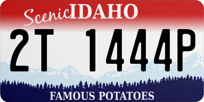 ID license plate 2T1444P