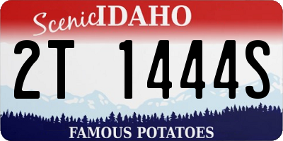 ID license plate 2T1444S