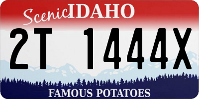 ID license plate 2T1444X