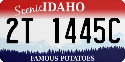 ID license plate 2T1445C