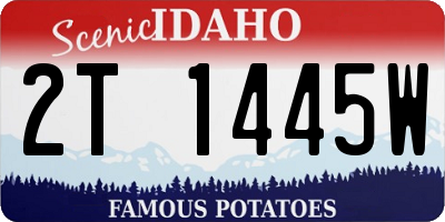 ID license plate 2T1445W