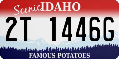 ID license plate 2T1446G