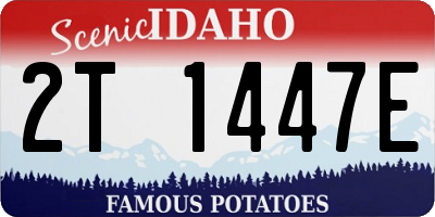 ID license plate 2T1447E