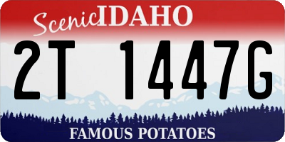 ID license plate 2T1447G