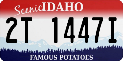 ID license plate 2T1447I