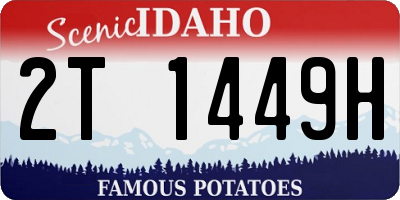ID license plate 2T1449H