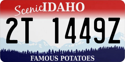 ID license plate 2T1449Z