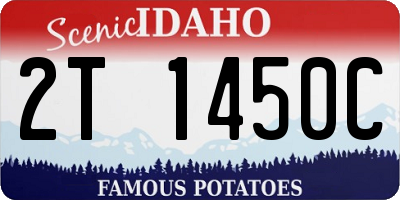 ID license plate 2T1450C