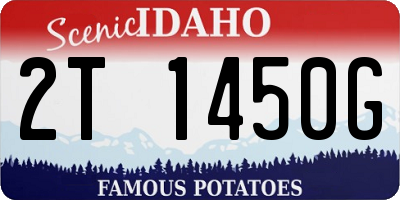 ID license plate 2T1450G