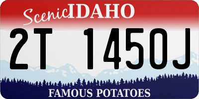 ID license plate 2T1450J