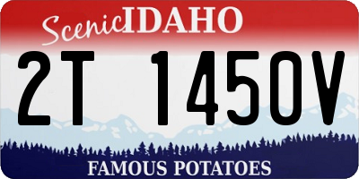 ID license plate 2T1450V