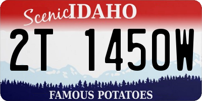 ID license plate 2T1450W