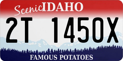ID license plate 2T1450X
