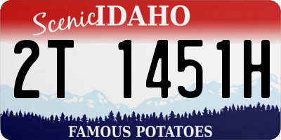 ID license plate 2T1451H