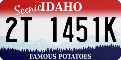 ID license plate 2T1451K