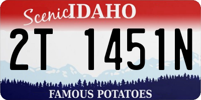 ID license plate 2T1451N