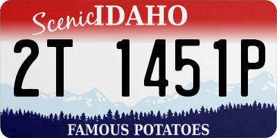 ID license plate 2T1451P
