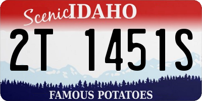 ID license plate 2T1451S
