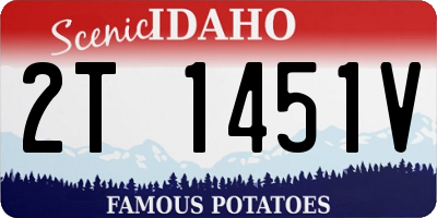 ID license plate 2T1451V