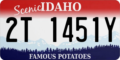 ID license plate 2T1451Y