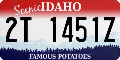 ID license plate 2T1451Z