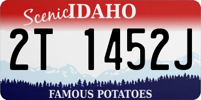 ID license plate 2T1452J