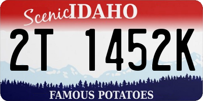 ID license plate 2T1452K