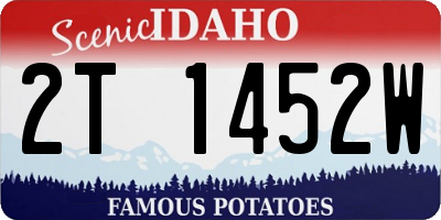 ID license plate 2T1452W
