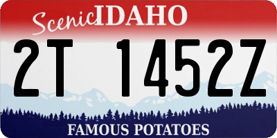 ID license plate 2T1452Z