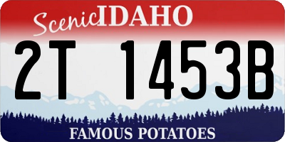 ID license plate 2T1453B