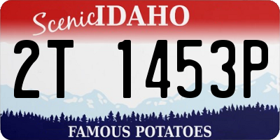ID license plate 2T1453P
