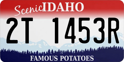 ID license plate 2T1453R