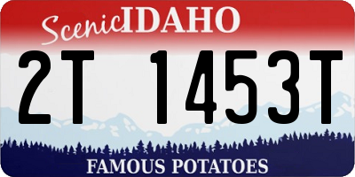 ID license plate 2T1453T