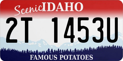 ID license plate 2T1453U