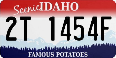 ID license plate 2T1454F