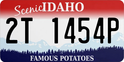 ID license plate 2T1454P